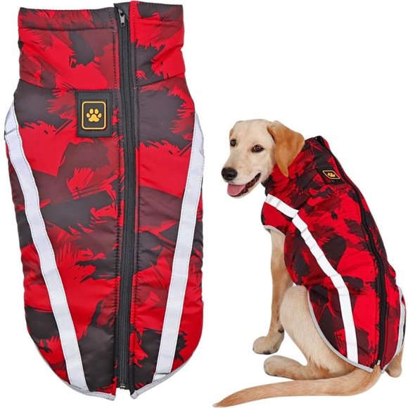 THE DOG BOX Reflective Dog Vest in Red Camouflage - Picture 5 of 13
